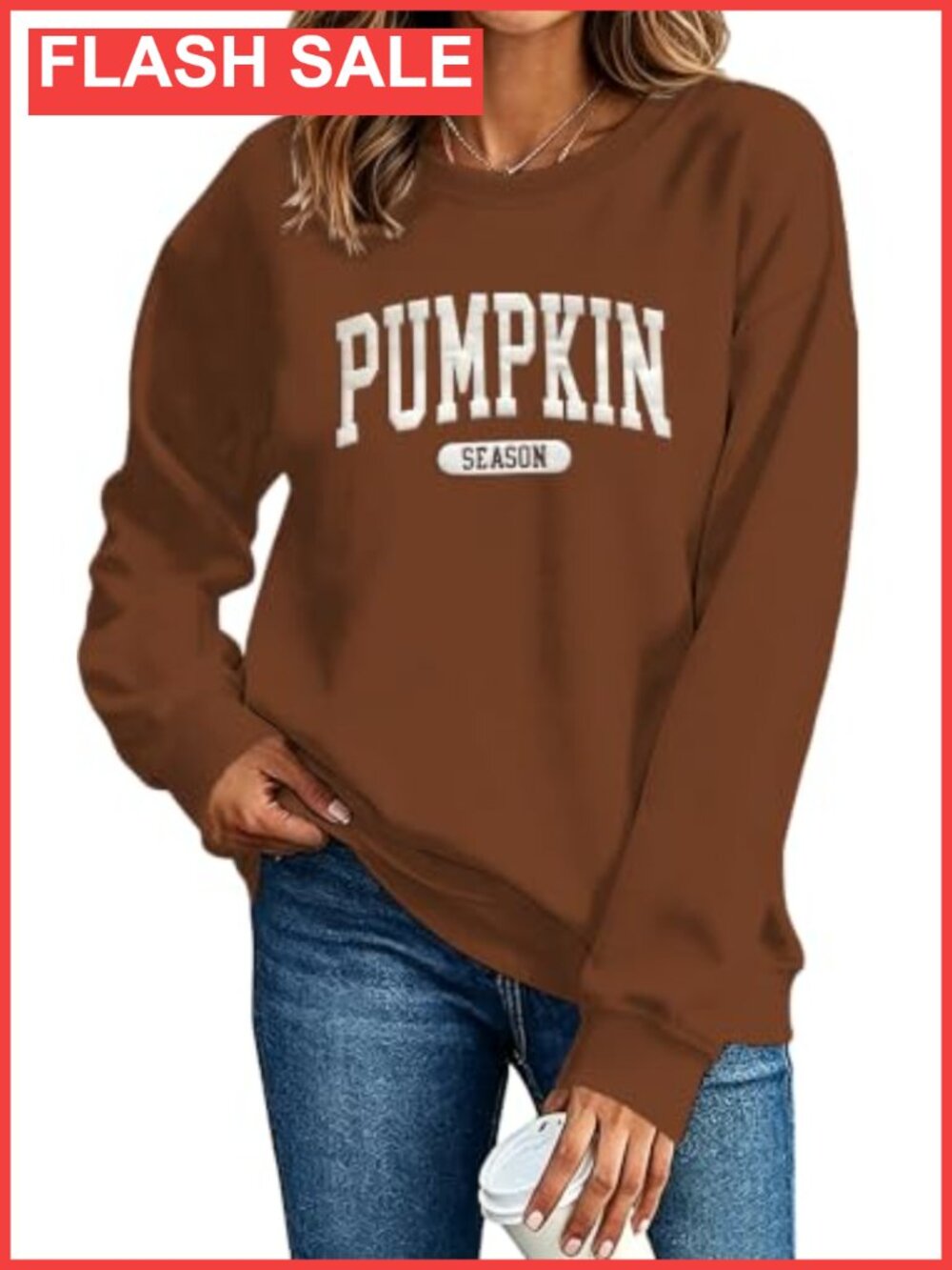 Women's Pumpkin Season Crewneck Sweatshirt Long Sleeve Fall Top